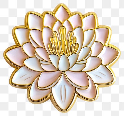 Elegant gold lotus flower