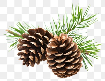 PNG Natural pine cones with needles