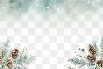 PNG Watercolor winter background branches nature snow.