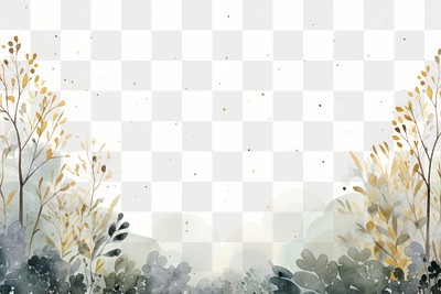 PNG Winter watercolor background elements elegant nature.