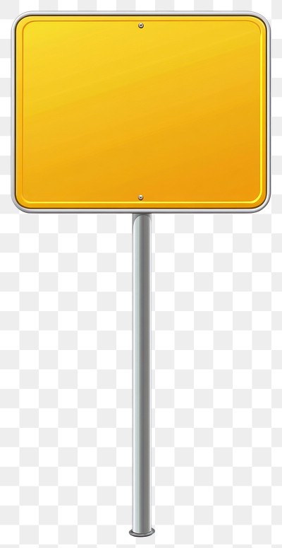 PNG Blank yellow road sign illustration