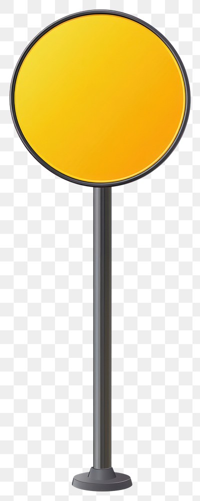 PNG Blank yellow circular road sign