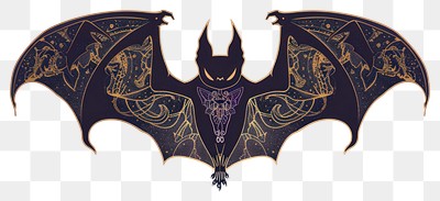 PNG Intricate bat wings illustration