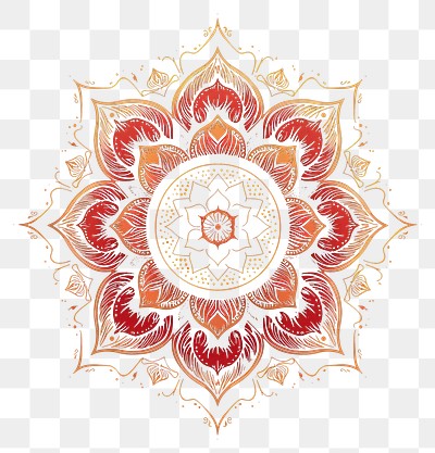 PNG Intricate red mandala design