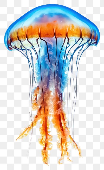 PNG Jellyfish invertebrate chandelier underwater.