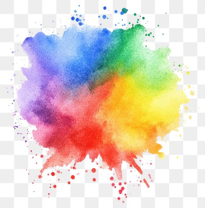 PNG  Vibrant watercolor splash illustration