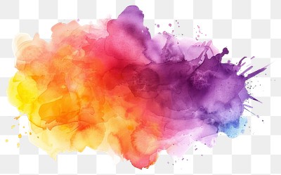 PNG  Vibrant watercolor abstract art