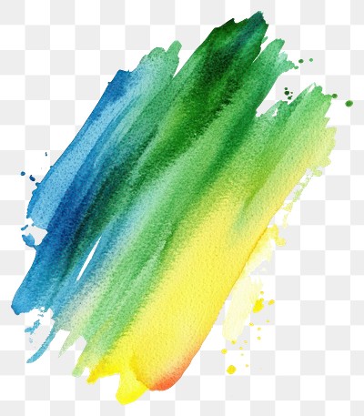 PNG  Vibrant watercolor brush stroke art