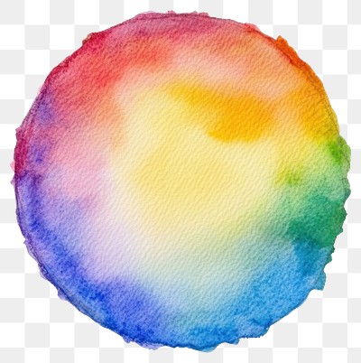 PNG  Vibrant watercolor circle gradient