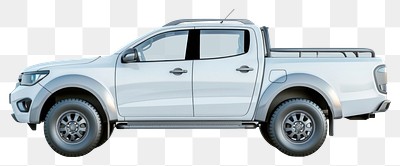 PNG Sleek white pickup truck design