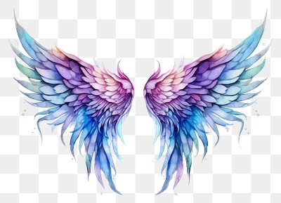 PNG Wings fairy art white background. 