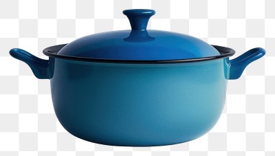 PNG Blue ceramic cooking pot