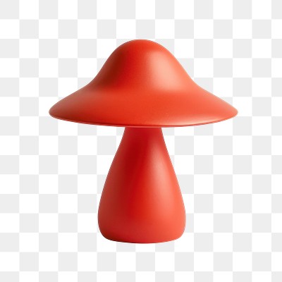 PNG Modern red mushroom lamp