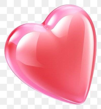 PNG Glossy pink heart illustration