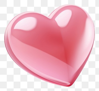 PNG Glossy pink heart illustration