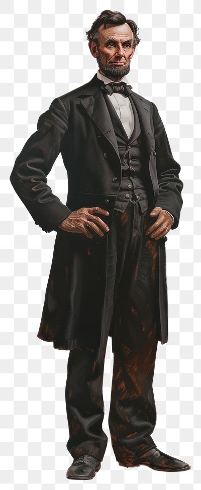 PNG  Historical figure, formal attire, standing