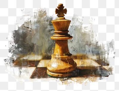 PNG  Artistic chess king piece