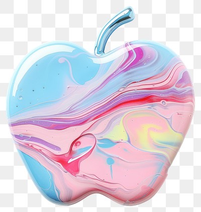 PNG Acrylic pouring apple accessories accessory jewelry.