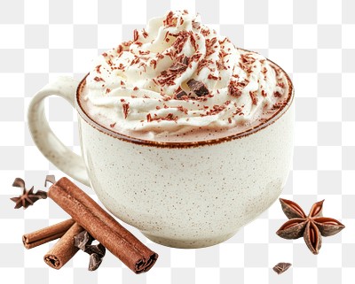 PNG Christmas hot chocolate cream background dessert.