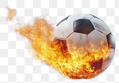 PNG Soccer ball on fire soccer photography sports.