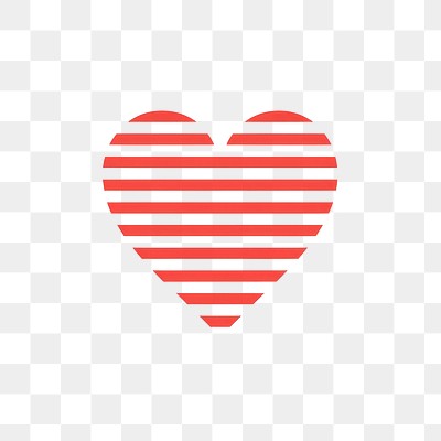 PNG Striped heart minimalist design