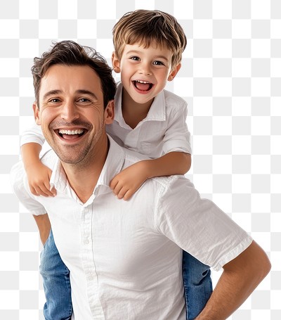 PNG Father and son happy background person.