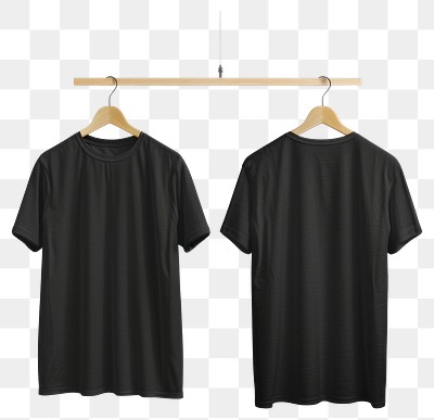 Black t-shirts hanger clothing apparel.