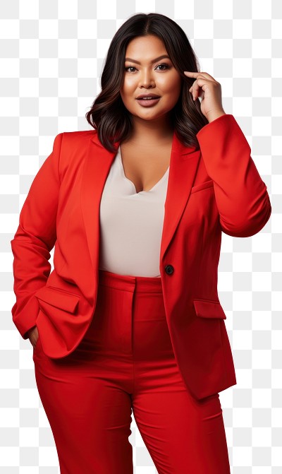 PNG Plus size south east asian with hand gesture clothing suit professional.