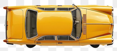 PNG Vintage yellow car top view