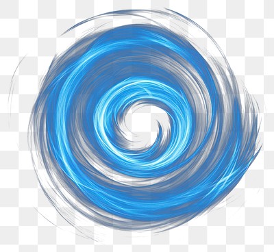 PNG Abstract blue swirling vortex