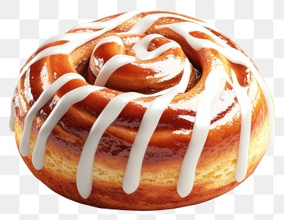 PNG Cinnamon bun icing cinnamon dessert.