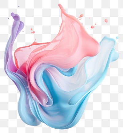 Pastel liquid splash abstract art beverage.