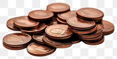 PNG Pile of copper coins money pile financial.