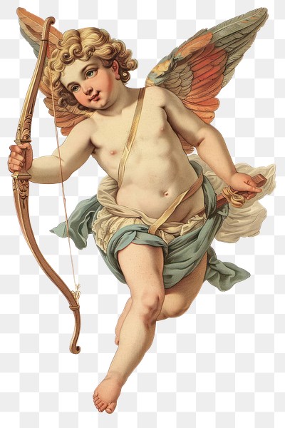 PNG  Cupid illustration classical painting.