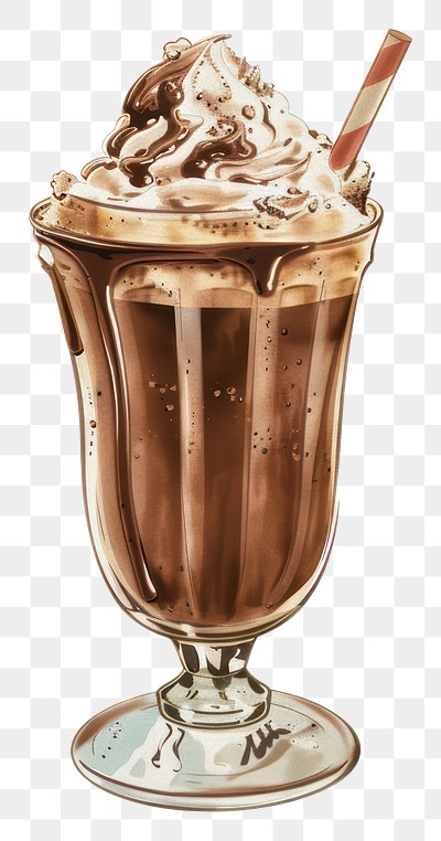 PNG Winter chocolate milkshake beverage dessert drink.