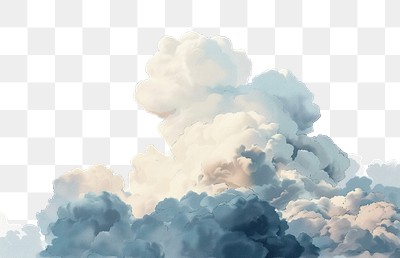 PNG  Cloud clouds illustration painting.