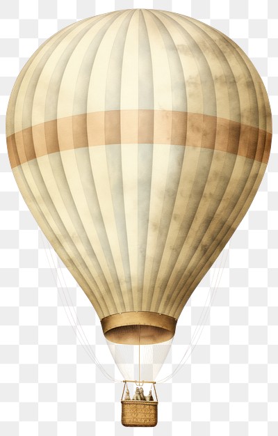 PNG  Hot air balloon illustration historical vintage.