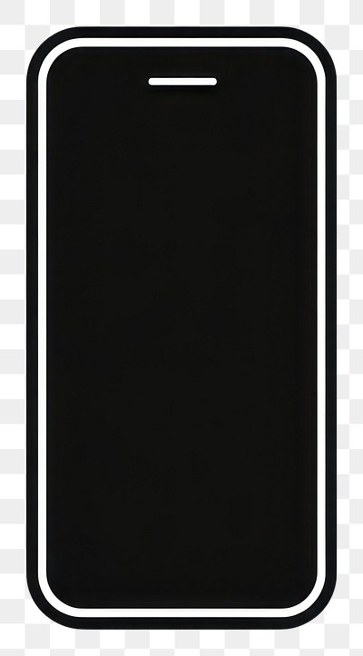 PNG A phone icon minimalist simple black.