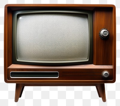 PNG Vintage wooden television set