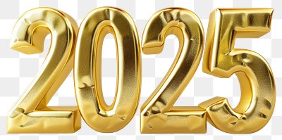 PNG Golden 2025 year illustration