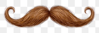 PNG Brown mustache illustration vector style.