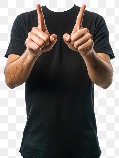 PNG Young man showing fingers hands gesture person.