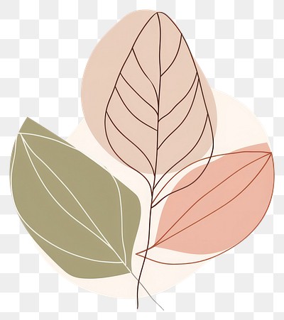 PNG Minimalist symmetrical three leaves leaf abstract pastel.