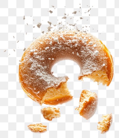 PNG Exploding sugar donut background sweets white.