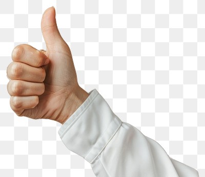 PNG Hand showing thumbs up gesture