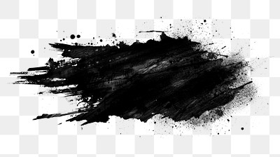 PNG Abstract black ink brush stroke