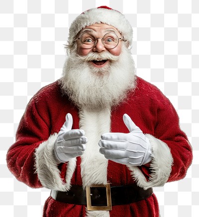 PNG Jolly Santa Claus festive cheer