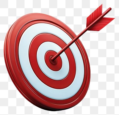 PNG Red target with arrow