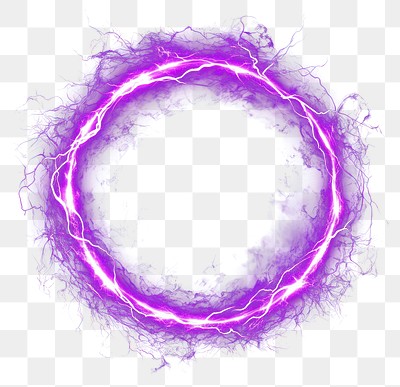 PNG Electric ring purple glowing vibrant.