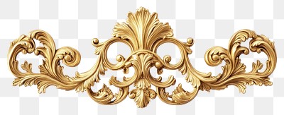 PNG Ornate gold decorative flourish